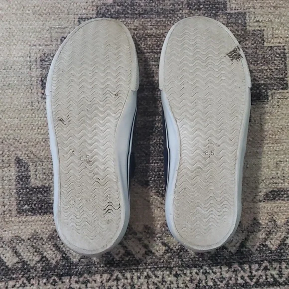 SOLD! Tory Burch Murray Canvas Grosgrain Navy/Green Women's - Picture 9 of 10